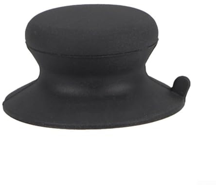 Manico a ventosa in silicone per coperchio pentola, portapranzo e pentole da campeggio, resistente al calore, antiscivolo e progettato per una presa comoda (nero)