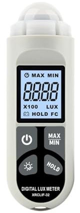 Lux Meter 0,1~200 000lux Ljusmätare Luxometer Luminometer Lux/Fc Fotometer Miljötestare för inomhusbruk utomhus(Model 2)