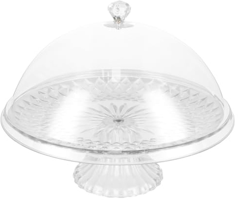xianynow Set di Porta Torta con Alzata, Multifunzione Alzata Torta, Alzata per Dolci Dm 30 cm, per Formaggio, Campana per Torte e Torte, con Piedistallo e Cupola 12 Pollici