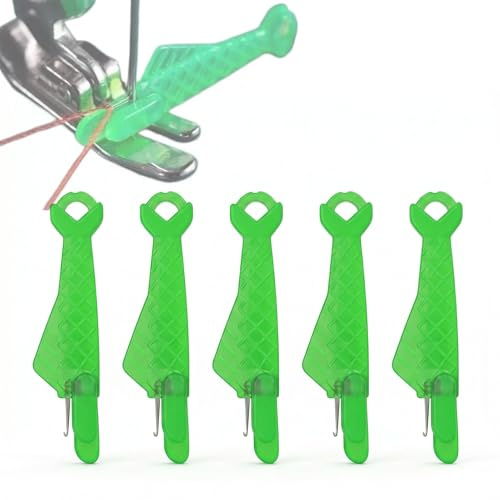 Enfile Aiguille Machine à Coudre, 5 Pièces pour Couture Main et Travaux Basse Lumière, Accessoire Quilting et Broderie Perles, Lot de Cinq Enfileurs Aiguilles Portable