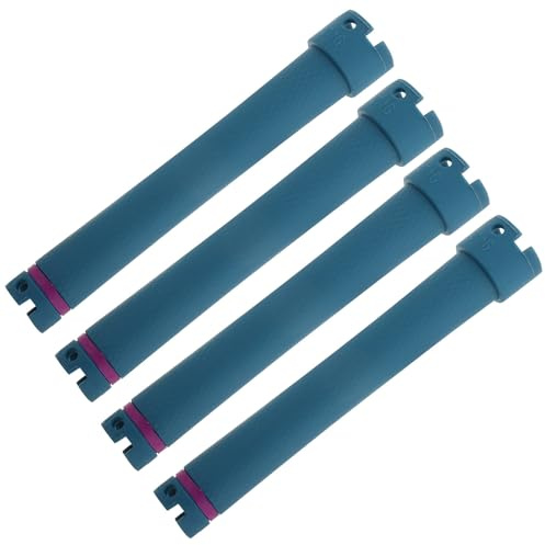 VILLCASE Bigodini Termici per Chioma Lunghi 4 Pezzi 24v Plastico e Alluminio Antiscivolo Resistente All'acqua per Uso Parrucchiere e Styling Professionale