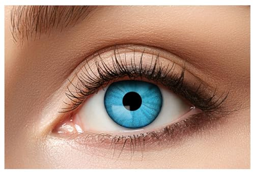 Eyecatcher - Farbige 12 Monatslinsen, 1 Paar, Kontaktlinsen ohne Sehstärke, Halloween, Karneval, Fasching