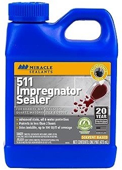 Miracle Sealants 511 Impregnator Advanced Penetrating Sealer for Countertops, Stone, Tile & Grout, Pint