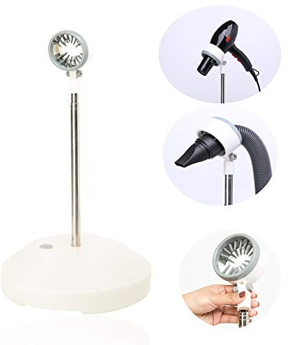 Séchoir À Cheveux Titulaire Réglable en Hauteur 45-150cm Base de Poids D'injection d'eau 180° Mains Libres Sèche-Cheveux Socle Support Pet Chien Chat Toilettage Support de Sèche-cheveux Sur Pied