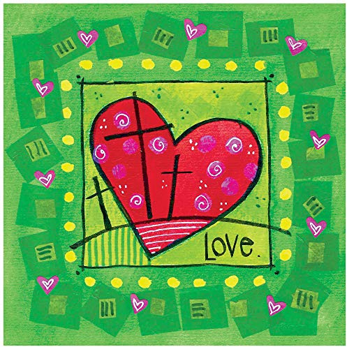 Religious Easter Cards - Heart, pack of 5, with white envelopes and Bible verse inside these Christian Easter cards, by Just Cards Direct