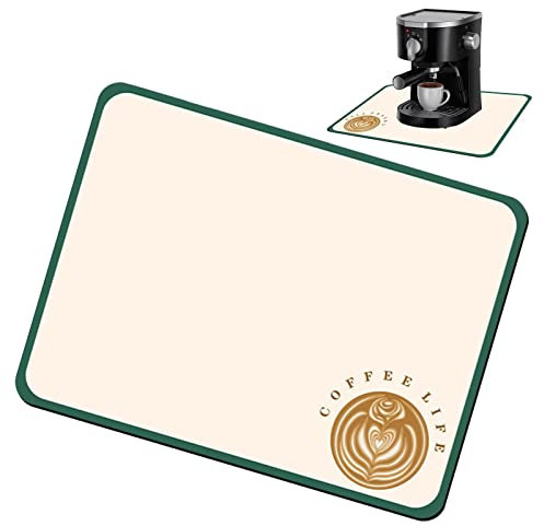 Xiaocao Kaffee Matte, Kaffee Maschinen Matte, Faltbare rutschfeste Kaffeepads, Mit Gummimuster-Design Trockenmatte Hält Arbeitsplatten Sauber, Für Kaffeemaschine, Küchenmaschinen, Rührgeräte