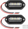 URAQT Luces de Matrícula para Coche, 2 Pcs Luces Matricula Remolque LED, 6Leds DC 12V-24V Luz de Matrícula Impermeable para Coche, Remolques, RV, Camión, Caravana y Barco