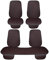 Auto Accessori Lupex Autositzbezug 3 Stück Universal Auto | Sitzschutz 2 vorne und 1 hinten | Protector Comfort Automotive Innenkissen (PVC – Schwarz Rot – 7 Stück)