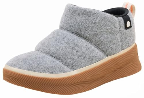 Sorel Women's Out N About IV Mini Puffy Insulated Slip-On Boots, Chrome Grey/Gum 2, 9