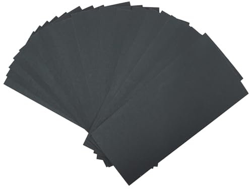 EuAcesry 21 piezas de papel de lija de grano 600 grano 600 con cuerpo de madera, papel de lija de vidrio, impermeable, seco y húmedo