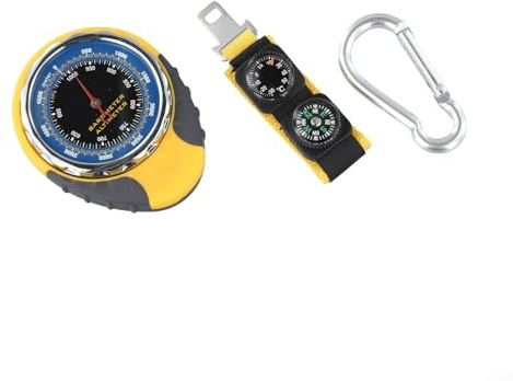 Gdfnmogo 4 in 1 altimetro barometro termometro bussola, ABS escursionismo strumento di navigazione per campeggio, trekking, arrampicata, previsioni meteo