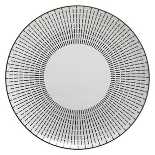 Secret de Gourmet - Lot de 6 Assiettes Plates Porcelaine Lunis 27cm Noir