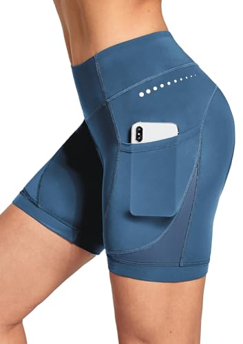 baleaf 4D Padded Bike Shorts Women Cycling Underwear Gel Padding Pockets Blue II M