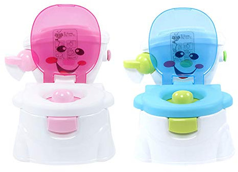 Töpfchen Lerntöpfchen Potty Baby WC Kindertoilette Toilettentrainer Kindertöpfch WC Sitz Lerntöpfchen Toiletten (Blau)