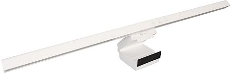 Fockety Barra Luminosa per Monitor, 3 Temperature di Colore Regolabili Lampada per Monitor alimentata Tramite USB Controllo tattile, Lampada da Lavoro a LED per Lettura e Computer (Bianco)