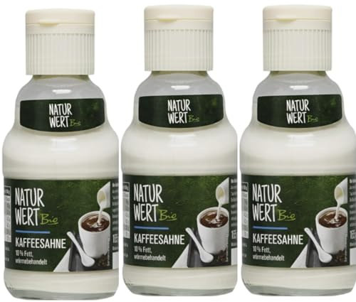 NaturWert Kaffeesahne 10% 165 gramm x 3 STÜCK