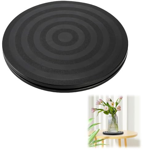 Drehbarer Universal-Drehteller, Rotierender Universal-Drehteller, Kreisförmiger Drehbarer Plattform-Drehteller, Drehscheibe, Multifunktionale Drehplattform, 360 Grad Drehbarer Drehteller (Schwarz)