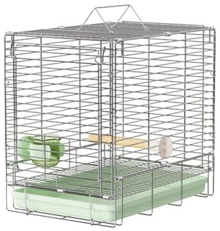 Lijiaxiuyc-101 Cage pour Oiseaux Tiroir Pliable for Cage à Oiseaux avec Doubles poignées for Un Nettoyage et Un Transport faciles des Oiseaux for Une Utilisation en extérieur Volière(Green)