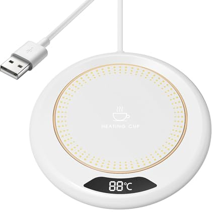 Muggvärmare - 3 nivåer temperatur smart USB värmeunderlägg 20 W, elektrisk värmande för dryck te mjölk rum bord bar värmande mat