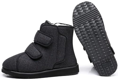 Genérico Zapatos Diabéticos para Hombres Zapatillas para Rehabilitación Zapatos de Terapia de Artritis Edema Calzado de Trabajo para Pies Hinchados de Ancianos Zapatos Ortopédicos(42 EU)