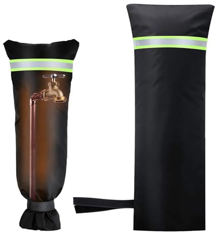 badaren Cubierta Grifo Jardin Exterior, Protección Grifo de Exterior, Funda Grifos Exteriores, Bandas Fluorescentes, Cubiertas Impermeables Anticongelantes, para Invierno, Jardin, Piscinas (1, XL)