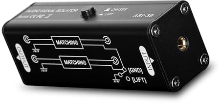 Ausla Brusfilter Hum Eliminator, Ljudsignalisolator Jordslinga 3,5 Mm Gränssnitt för HIFI Stereo Hemmabio Bilspelare Plug Play Konferensmikrofoner Mixerkonsoler Spelare