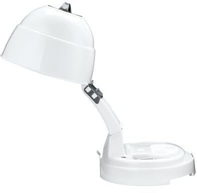 Conair Pro Style Bonnet Hair Dryer, 2 Heat Settings, Adjustable Height, Extra-Large Hood Size, 1875W Pro Style Bonnet Ionic Hair Dryer for Women, White