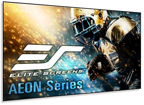Elite Screens 135 Projector Screen, Zero Edge Fixed Frame , ISF Certified, Compatible with Standard, Short & Ultra Short Throw Projectors, AR135H2, CineGrey