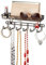 mDesign Schmuckaufbewahrung zum Aufhängen - wandmontiert - MIt 6 Haken und 2 Fächern - Modeschmuck-Organizer für Brillen, Ketten, Ohrringe und Accessoires - Schmuck Halter zum Hängen - Farbe: Bronze