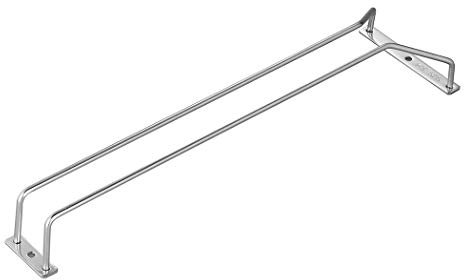 Dianoo Bajo armario Stemware Rack Soporte de copa de vino Estructura colgante de acero inoxidable 15.8 pulgadas 1 fila