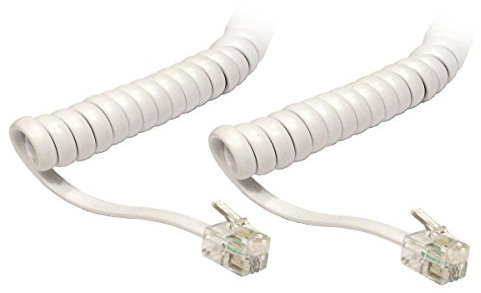 CAVETTO TELEFONICO ESTENSIBILE PER CORNETTA AVORIO PLUG 10/4