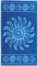 Delindo Lifestyle Frottee Strandtuch Tropical Sun blau, 100% Baumwolle, Strandlaken ist 100x180 cm groß