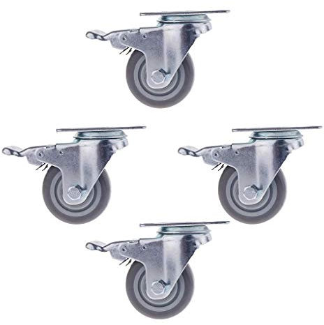 Tubayia 4 ruedas giratorias de 3 pulgadas para muebles, aparatos eléctricos, mesas, etc.