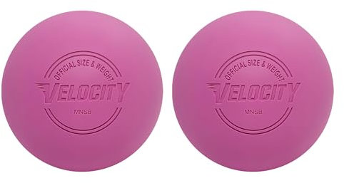 Velocity Practice Lacrosse Balls - 1, 2, 3, 6, 12, 18, 24, 36, 60 and 120 Packs - Official Size and Weight - Pink