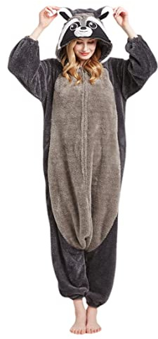 Mono de Animal Adulto,Pijama de Halloween para Disfraz de Cosplay de Animales para Hombres y Mujeres, Ropa de Dormir Unisex de Una Pieza para el Hogar