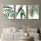 Stampe Artistiche da Parete Botaniche con Foglie Tropicali, Set di 3 Verde Piante Tropicali Decorazione da Parete, per Camera da Letto Soggiorno Casa, Senza Cornice (40 x 50 cm)