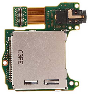 Emplacement pour Carte de Jeu Emplacement pour Carte de Lecteur de Jeu, Fente pour Carte de Cartouche de Jeu Plateau de Lecteur Hôte de Remplacement Port pour Trou D'écouteur,