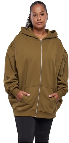 Urban Classics Damen Kapuzenpullover Ladies Oversized Zip Hoody summerolive XL