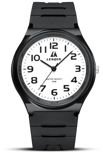 Mens Watches Analog Quartz Wrist Watches 3ATM Waterproof Silicone Band | Fashion Casual Man Designer Watches for Men Unisex Watch