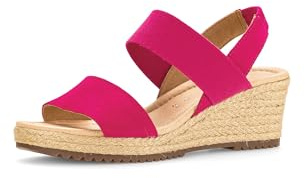 Gabor Women's Wedge Sandals, Women's Sandals, Lightweight Extra Width (G), Pink 21, 8 UK