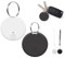 Buscador de Llaves, Juego de 2 llaveros Bluetooth 5.2 Tracker con App, transmisor inalámbrico para Llaves, Compatible con iOS y Android (Negro y Blanco)
