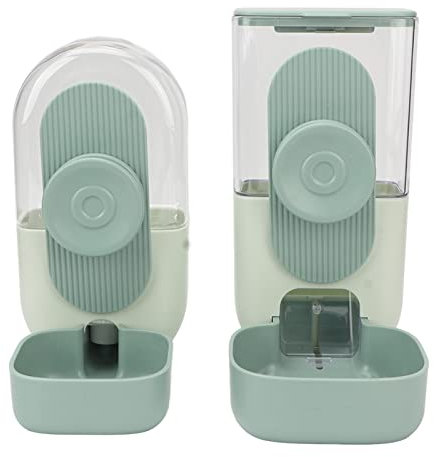 Haustier-Wasserspender, Katzen-Futterspender, Wasser, 24 X 23 X 13 cm, Hängender Automatischer Futter-Wasserspender, Käfig, Katzenfutter-Wasserspender mit Schüssel für Haustiere,