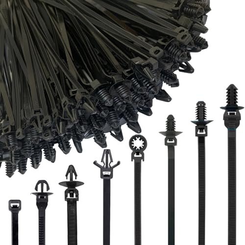 240 bridas para cables de montaje a presión, correa de nailon autobloqueante, 8 tamaños más populares, bridas de alambre resistentes a los rayos UV, para interiores, construcción, electrónica y auto