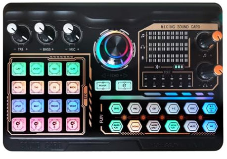 Jrifedptry P300 Professionale Podcast Live Scheda Audio per PC Smartphone Laptop Computer Vlog Registrazione Live Streaming Facile Installazione