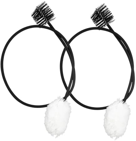 Toyvian Spazzola Doppia per Pulizia Interna Saxophone e Flicorno in Acciaio Inox e Cotone 2pezzi