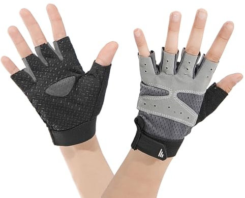 IPENNY Kinder-Fahrradhandschuhe Halbfingerhandschuhe für Mädchen und Jungen Sport rutschfeste Fäustlinge Tretroller Handschuhe Fitnesshandschuhe für Outdoor Radfahren Reiten Straßenreithandschuhe