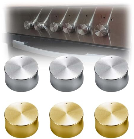 ZHYUAN 6 pezzi 8 mm Manopole per Forni,copertura Pomello Accessori di Ricambio,ManopoleForni,UniversaleManopole Gas,Manopolaper fornello a gas,Adatto per fornelli a gas da cucina