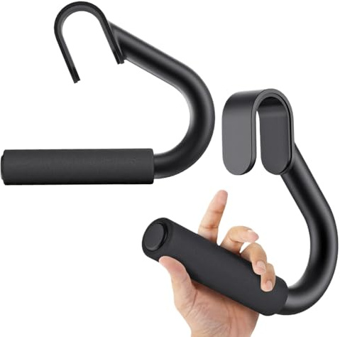 Ergonomiska träningshandtag-Tränings-Greppband, Pull-Up Bar Krokar, Kompakt Styrketräning, Fitnessstödverktyg | Skivstångstillbehör - Rader Deadlifts, Träningsrutin för Män