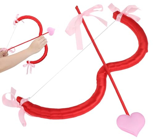 WHAMVOX Arc en Mousse de Cupidon Léger et Réutilisable Flèche Rouge Accessoire de Costume pour Saint-Valentin Soirée Cosplay et Fête Ensemble Compact pour Photo et Performance