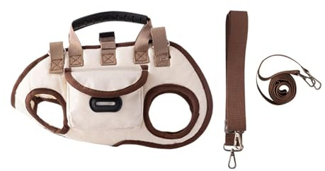 Sharplace Dog Carrier Dog Lift Harness Oxford Cloth with Leash Pet Shoulder Carrying Bag Carry for Walking Camping Outdoor Hiking, S